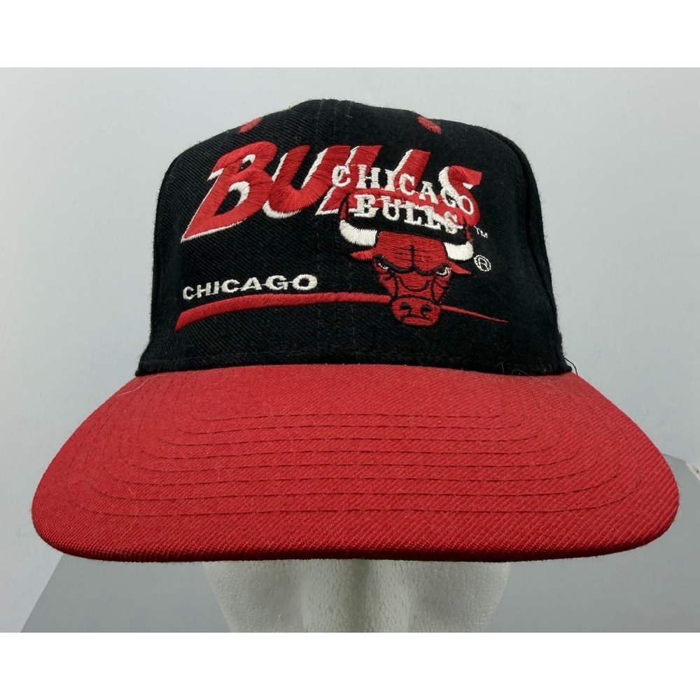 Vintage 90s Chicago Bulls Snapback Hat NBA Twins Enterprise
